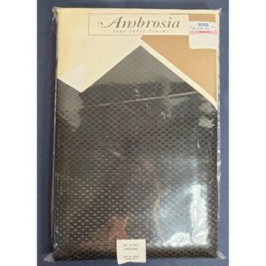 Ambrosia Fine Table Linens Textured Tablecloth Oblong 60"x 104" Black New In Pkg